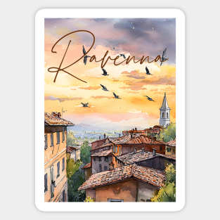 Ravenna Italy Watercolor Print – Historic European Travel Art Sticker